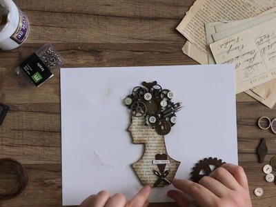 Steampunk Assemblage Woman Project Tutorial by Stampington & Company