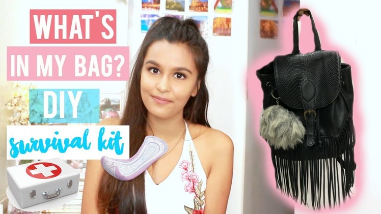 What's in my Bagpack? + DIY Back to School Survival Kit | India 2017