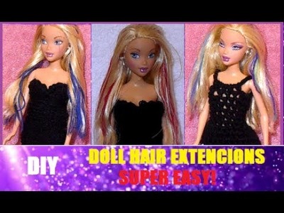 100% Hand Made: How to Make: Barbie Doll Hair Extensions! [SUPER EASY]