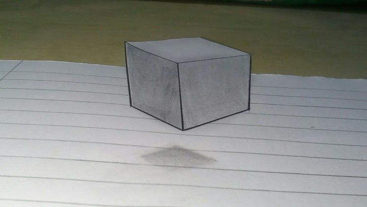 3D Box Drawing | Floating Cube | 3D Trick Art on Paper