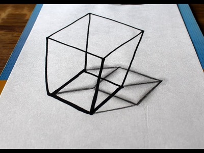 3D Drawing a Simple Cube - How to Draw 3D Cube | Paint with david
