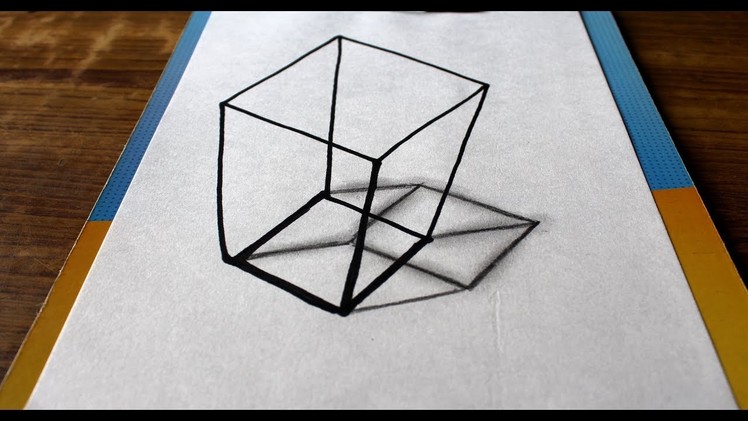 3D Drawing a Simple Cube - How to Draw 3D Cube | Paint with david