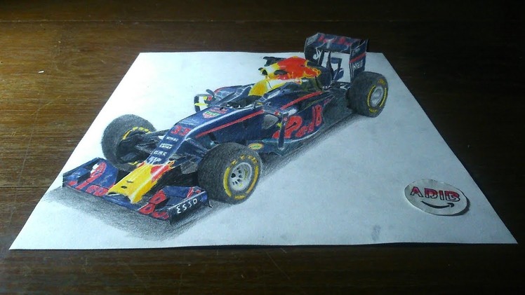 3D Drawing F1 | Red Bull | Time Lapse