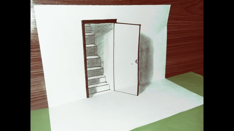 3DMagic drawing-How to draw the 3D Door illusion