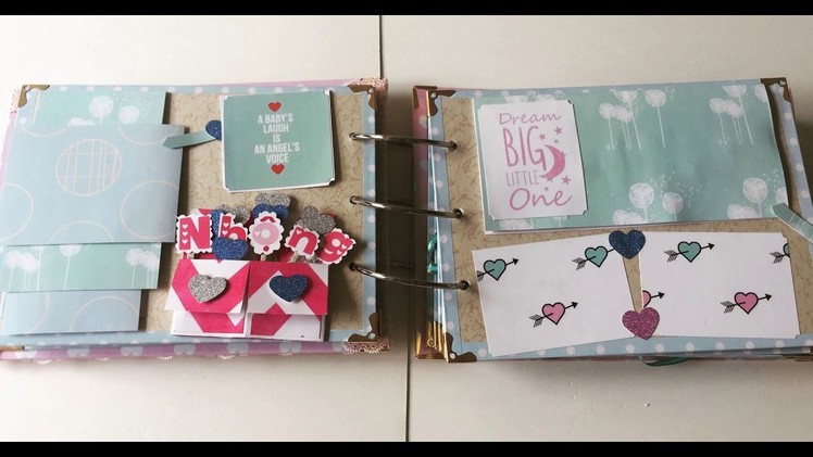 Art and craft ideas - scrapbook for baby girl