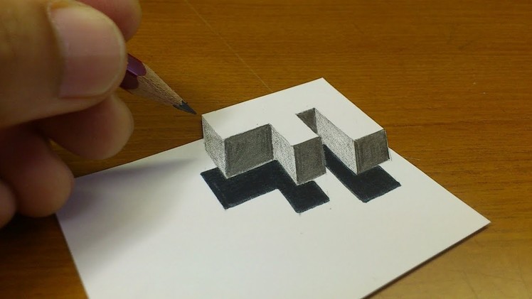 Artattack- How To Drawing 3D Floating Letter "F" (very easy)