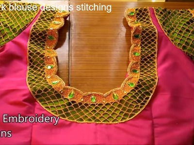Blouse stitching tutorial for beginners | cut work blouse designs stitching, hand embroidery designs