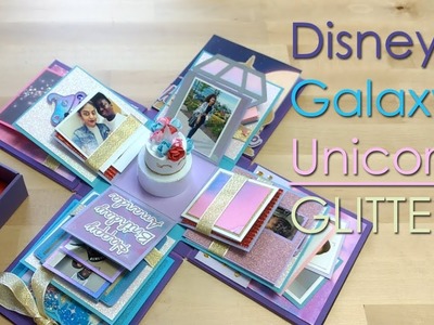 [Book + Scrapbook] Unicorn, Galaxy, Disney Themed Explosion Box