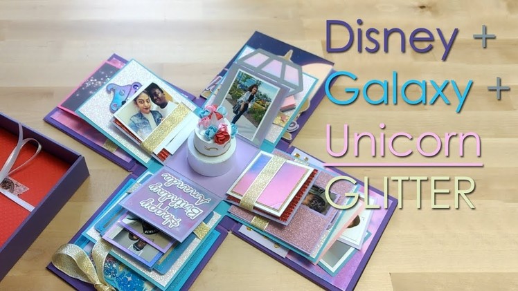 [Book + Scrapbook] Unicorn, Galaxy, Disney Themed Explosion Box