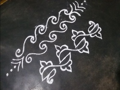 Border rangoli designs l curve rangoli borders for beginners l free hand rangoli borders l borders