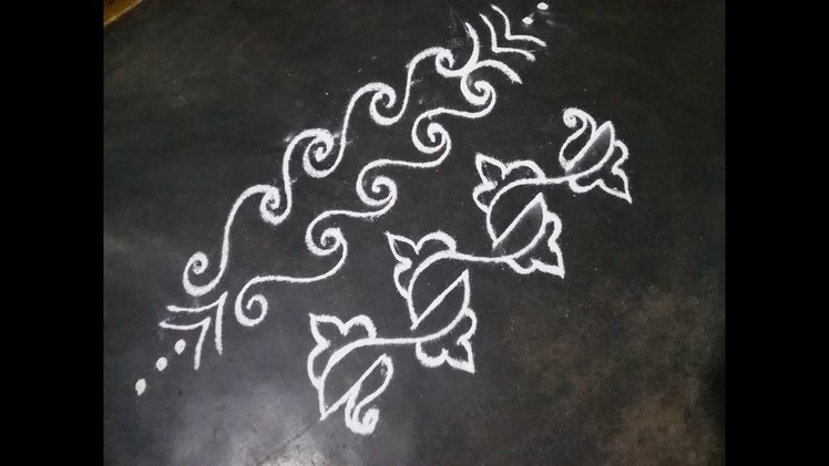 Border rangoli designs l curve rangoli borders for beginners l free hand rangoli borders l borders