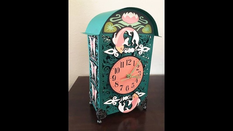 Cricut Art Nouveau paper clock made in Design Space