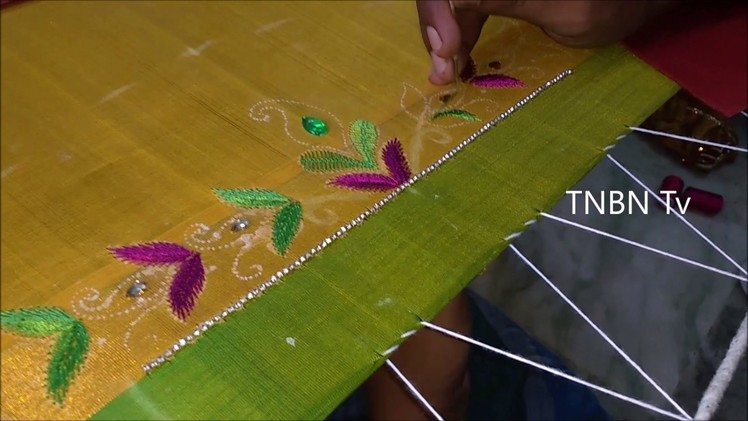 Designer blouse designs | basic embroidery stitches, hand embroidery stitches tutorial for beginners