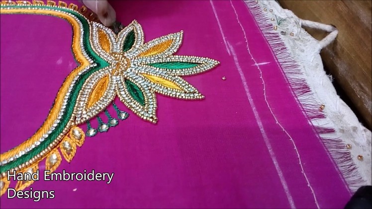 Designer blouse designs | hand embroidery designs,basic embroidery stitches,hand embroidery tutorial