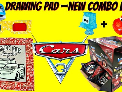 Disney CARS 3 MASHEMS and SQUISHY POPS TOYS with 3D Drawing Pad