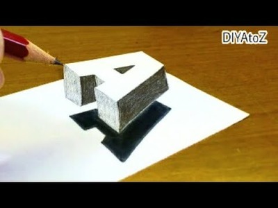 Draw 3D Letter A | Trick art Drawing SEO