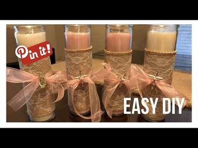 Easy DIY| Easy DIY Baptism Candles | DIY Candles | Daisy Hearts