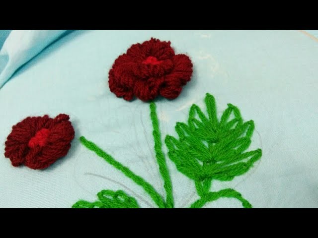Hand embroidery Beautiful and easy tutorial for leaves and flower