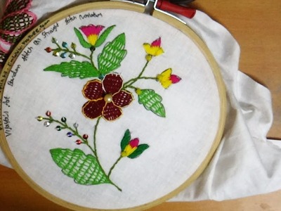 Hand Embroidery -  Beautiful buttonhole stitch(variation) design