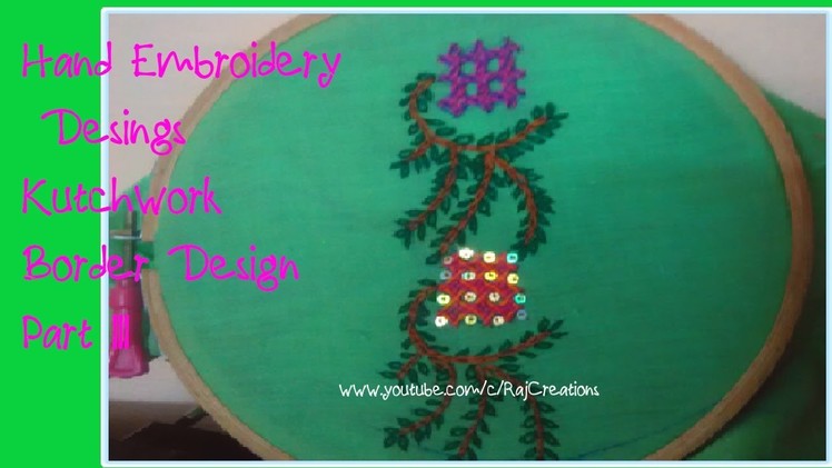 Hand Embroidery Designs: Kutch work Border Design Part III