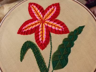 Hand Embroidery Designs | Step by step single flower | Stitch and Flower-159