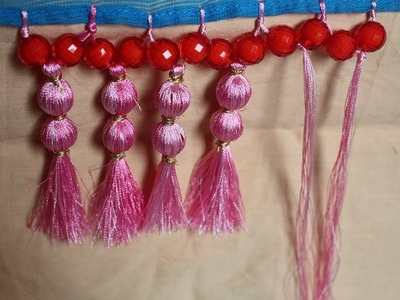 Hand Embroidery designs | Tassels using silk thread | Stitch and Flower-152
