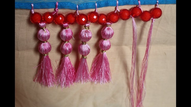 Hand Embroidery designs | Tassels using silk thread | Stitch and Flower-152