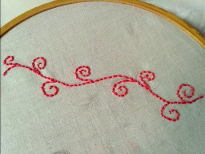 Hand embroidery : easy backstitch design