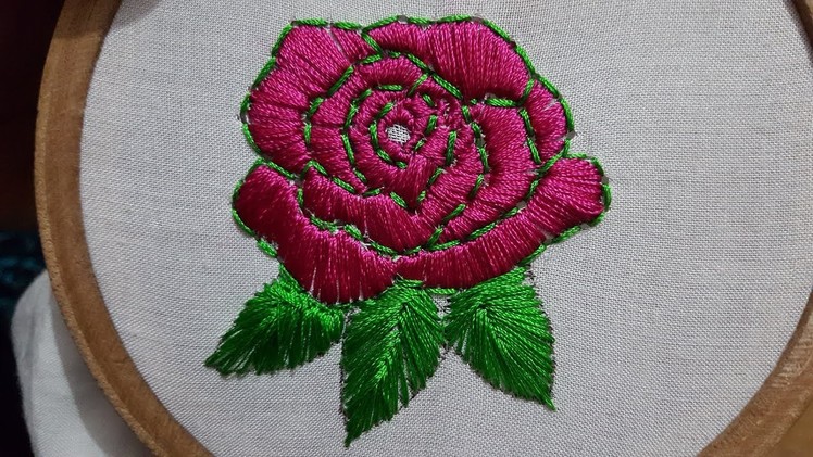 Hand embroidery flower stitch  design