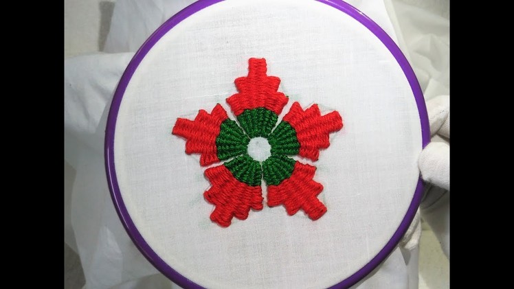 Hand Embroidery - Kadai Kamal Stitch (Design for Dress)