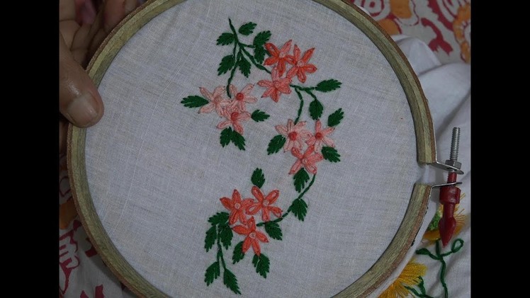 Hand Embroidery : Lazy Daisy Stitch