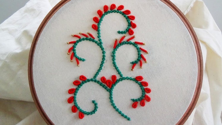 Hand Embroidery: Palestrina Stitch
