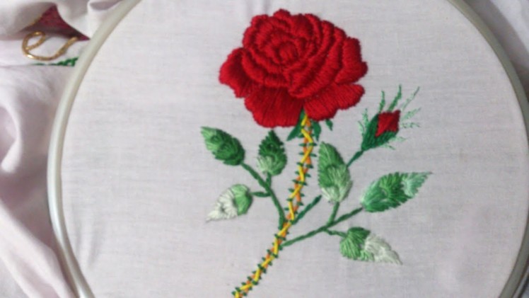 Hand embroidery stitches tutorial.  Hand embroidery  design for cushion covers.