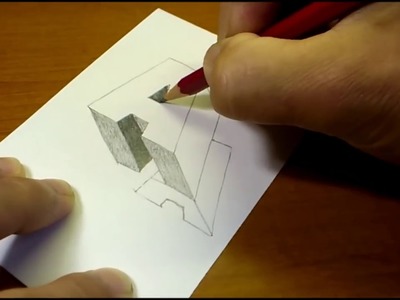 How To Draw 3D Floating Letter 'A'