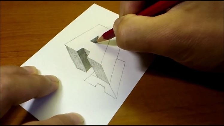 How To Draw 3D Floating Letter 'A'