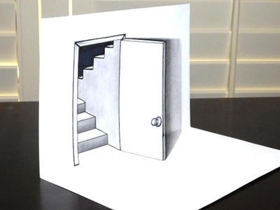 How to Draw a 3D Door and Steps Trick Art