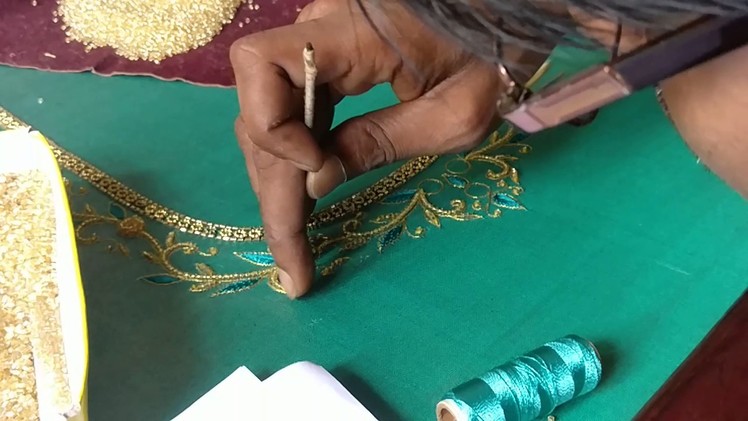 It's beautiful to watch hand embroidery in slow motion