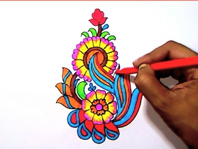 Khaka drawing for hand embroidery saree designs butta make for embroidery