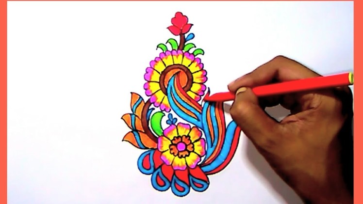 Khaka drawing for hand embroidery saree designs butta make for embroidery