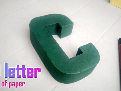 Learn to make 3d letters from paper, letter C c