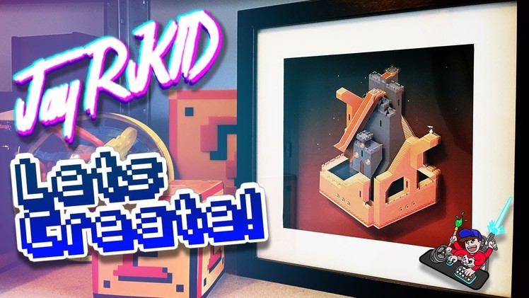 Lets Create Monument Valley 3D Shadow Box Indie Game Art frame