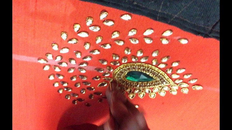 Making of kundan work with Jardosi - Making of hand embroidery