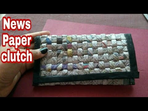 Newspaper cluch | Newspaper hand bag | Women's handbags I How to make a newspaper purse | HMA##065