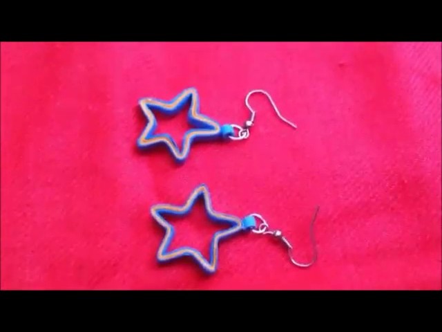 Quilling earrings- star design