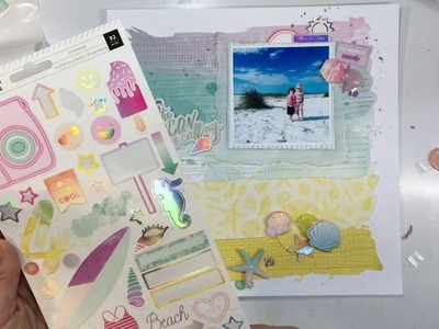 Scrapbooking Process #114- "The Ocean is Calling" for Clique Kits