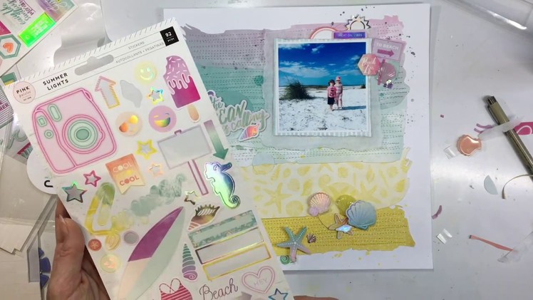 Scrapbooking Process #114- "The Ocean is Calling" for Clique Kits