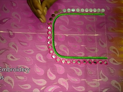 Simple maggam work blouse designs | hand embroidery designs | simple aari work designs