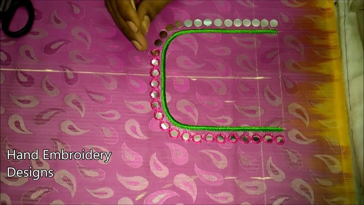 Simple maggam work blouse designs | hand embroidery designs | simple aari work designs