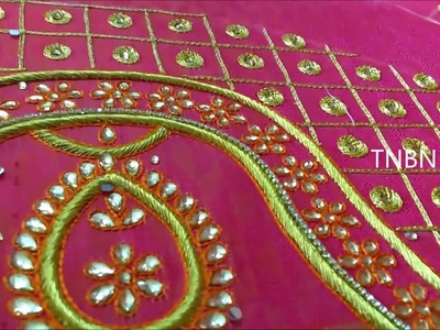 Simple maggam work blouse designs | hand embroidery designs | bridal maggam work blouse designs