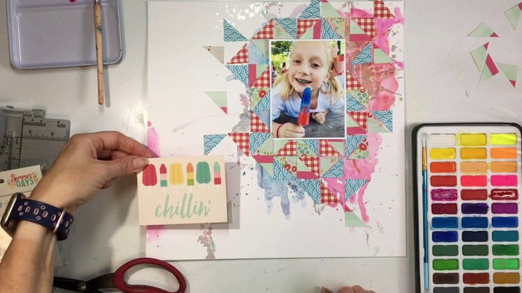 Summer Scrappin' Day 21- Scrapbooking Process #122- "Chill"